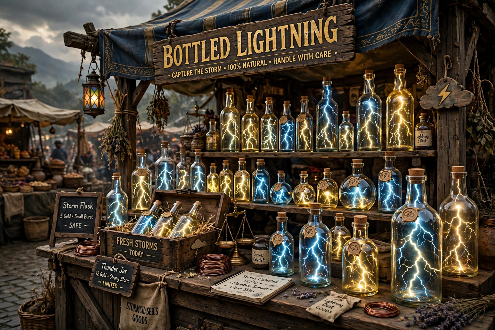 Bottled Lightning Stall